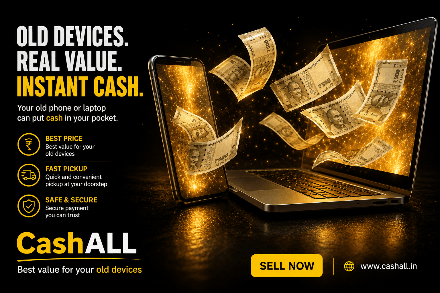 CashALL Best Price Guarantee - Old Devices Real Value Instant Cash