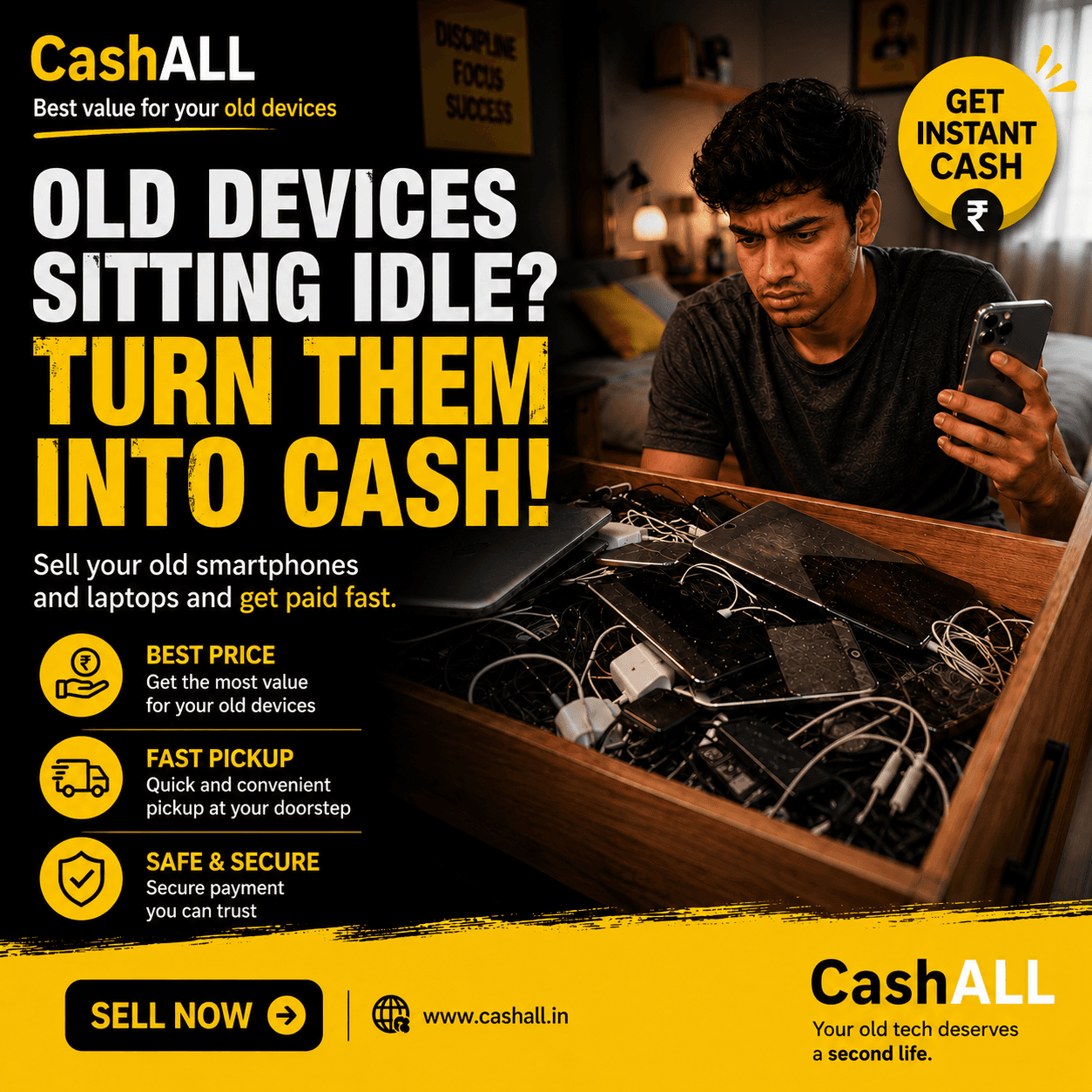 CashALL Instant Doorstep Cash - Old Devices Sitting Idle Turn Them Into Cash